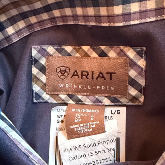 Ariat Men's Dark Blue Button Down Shirt - Picture 5 of 5